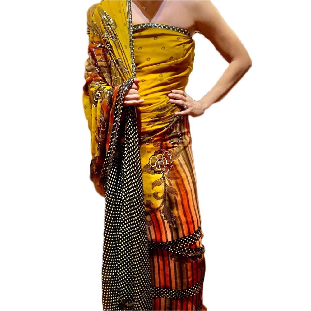 Vintage floral sari and wrap